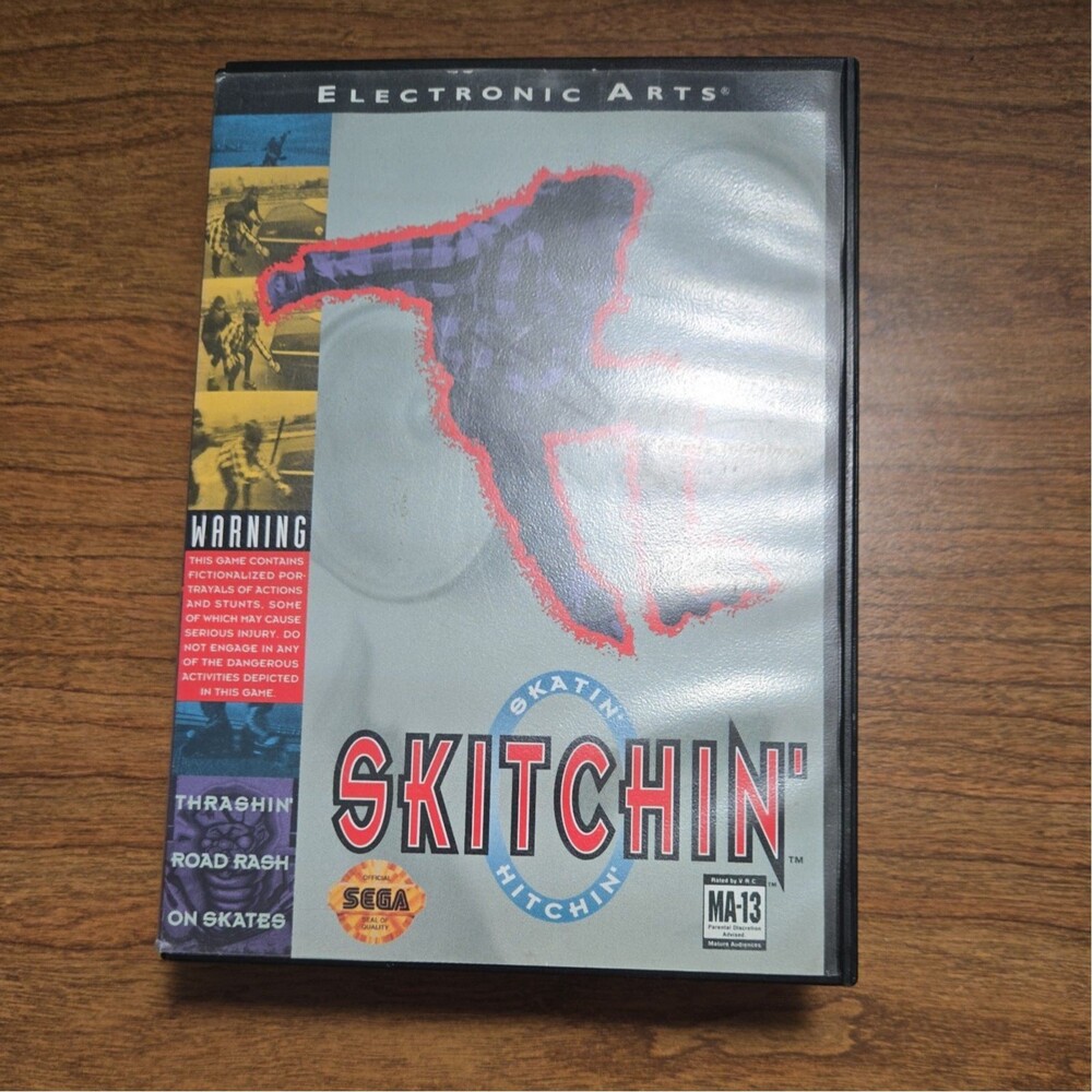 Skitchin' (Sega Genesis, 1993) Authentic, tested and works no manual
